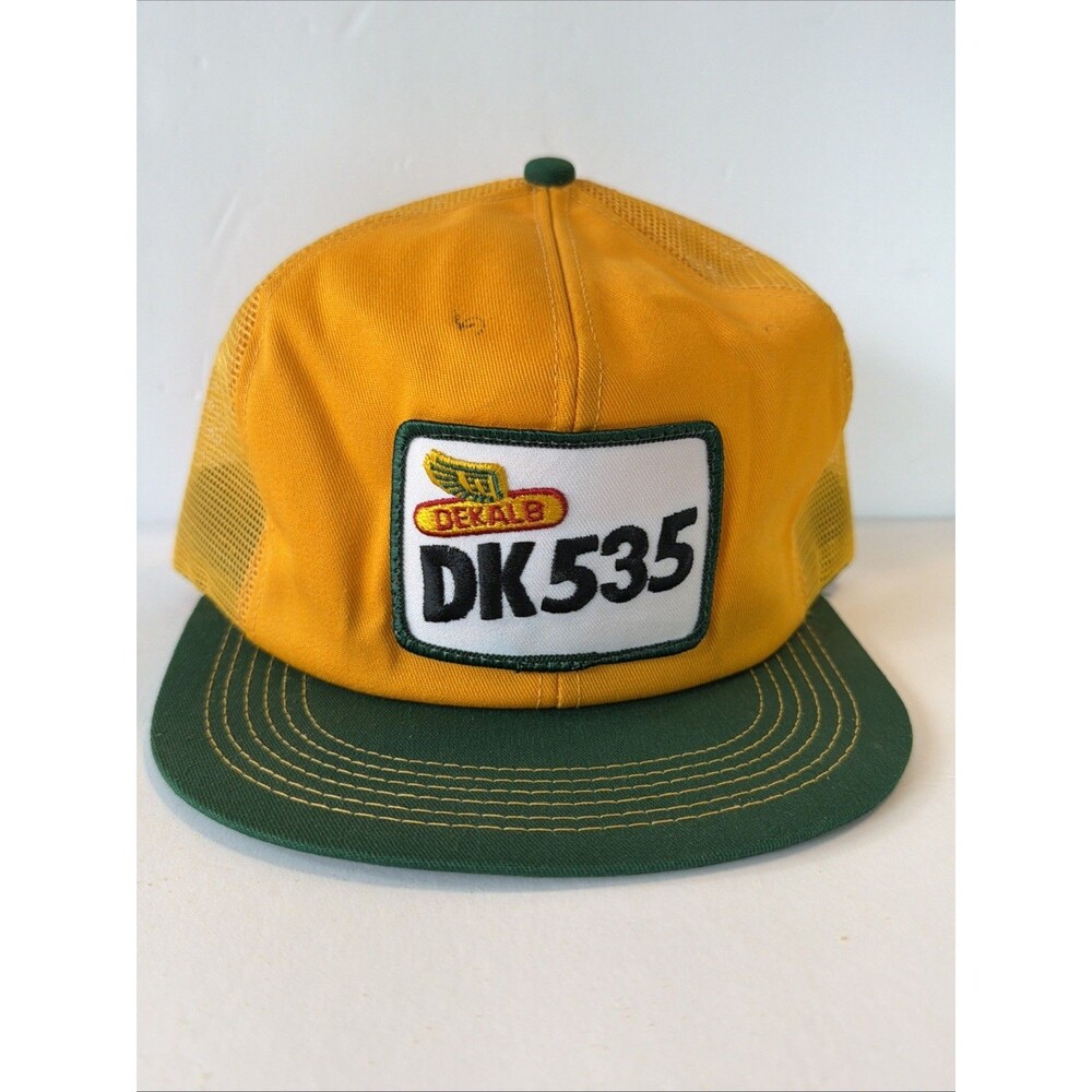 Vintage 1990s K Products DeKalb DK535 Snapback Trucker Hat Farm Ag Seed Corn Cap